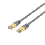 Patch kabelis DELTACO S / FTP Cat7, 25m, 600MHz, Delta sertifikuotas, LSZH,RJ45 jungtys, pilkas / STP-725
