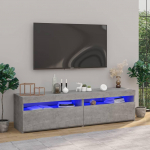 TV staliukas Televizoriaus spintelės su LED, 2vnt., betono, 75x35x40cm