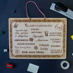 Graviruota medinė lentelė "Klasės taisyklės"