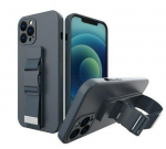 iLike Hurtel Rope dėklas su dirželiu skirtas Samsung Galaxy A22 5G, tamsiai mėlynas