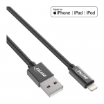 InLine Lightning USB kabelis, juodas/aliuminis, 2m MFi sertifikuotas