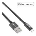InLine Lightning USB kabelis, juodas/aliuminis, 2m MFi sertifikuotas