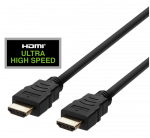 HDMI kabelis DELTACO ULTRA High Speed, 0.5m, eARC, QMS, 8K at 60Hz, 4K at 120Hz, juodas / HU-05