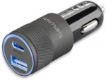 4Smarts Car Charger Rapid+ 27W su Quick Charge, pilkas / juodas
