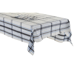 Staltiesė ir servetėlės DKD Home Decor Juoda Rusvai gelsva Mėlyna Balta (150 x 150 x 0,5 cm)