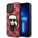 Apple iPhone 13 Pro Karl Lagerfeld dėklas Monogram Ikonik Patch raudonos spalvos