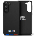 Samsung Galaxy A54 5G BMW odinis dėklas Stamp Tricolor (BMHCSA5422PTDK) juodos spalvos