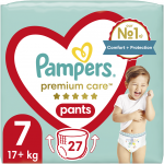 Pampers Premium Care Pants Sauskelnės, 7 Dydis, 27 Sauskeln, 15+ kg