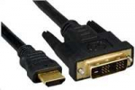 Kabelis PremiumCord HDMI - DVI-D 10m juoda (kphdmd10)