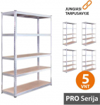 Tonro Sandėliavimo lentynos stelažai 180x120x45 PRO (5 vnt)
