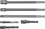 Yato Toya Sa Poland Adapterių komplektas | ilgi ir trumpi | i&scaron; 1/4"(6,3 mm) į galvutes 1/4" - 3/8" - 1/2" | 150 mm (YT-04629)