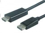 PREMIUMCORD DisplayPort 1.2&ndash;HDMI 2.0 kabelis, skirtas 4Kx2K@60Hz rai&scaron;kai, 1 m