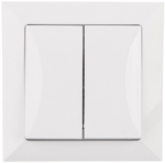 Timex Elektro WP-3 Op/S BI OPAL Dvigubas jungiklis su ap&scaron;vietimu balta WP-3 Op/S