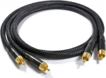 Kabelis Melodika RCA (Cinch) x2 - RCA (Cinch) x2 4m juoda