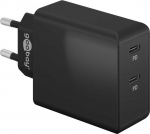 Įkroviklis jungiama į tinklą 2x USB-C 36W PD Goobay Juoda
