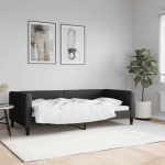 Lova Sofa, juodos spalvos, 90x190cm, audinys