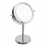 5five Simply Smart Kosmetinis veidrodis su LED ap&scaron;vietimu, apvalus, ant metalinio pagrindo
