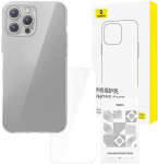 Skaidrus dėklas Baseus iPhone 15 Pro + grūdintas stiklas