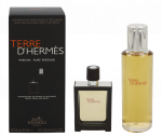 Hermes Terre D'hermes Pure Parfum kvepalų rinkinys vyrams (PP, 30 ml + PP papildymas Refill, 125 ml)