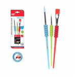 Vaiki&scaron;kų teptukų rinkinys 3 vnt. - sintetinis