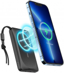 I&scaron;orinė baterija POWER BANK VEGER (VP1151) 10000mAh su belaidžiu įkrovikliu (Magsafe 15W) balta