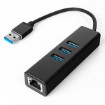Spacetronik Multiport USB na 3 USB + RJ45 SPU-M07 juoda
