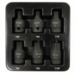 Smūginiai antgaliai | 12,5 mm (1/2") | T-Star (Torx)T55-T100 6 vnt