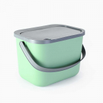 6 L BINI bio-waste container žalias-pilkas