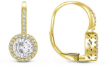 Brilio Silver Brilio Sidabrinis Glittering auksinis-plated earrings with zircons EA118Y
