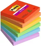 3M Lipnūs lapeliai &bdquo;Post-it&ldquo; žaismingi, 76x76 mm - (6 vnt.)