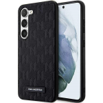 Samsung Galaxy S24 Karl Lagerfeld dėklas Saffiano Mono Metal Logo (KLHCS24SSAKLHPK) juodos spalvos