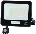 50W LED prožektorius su judesio davikliu, juodas, 6000K