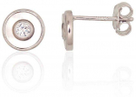 Sidabriniai auskarai &ndash;pusetai - 1.1 g. - 7.5 mm.