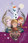Kocyk su mikrofibry 100x150 Kraina Lodu Frozen Family wrzosowy JF23