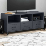 TV staliukas Televizoriaus spintelė, antracito, 100,5x39x43,5cm, plienas