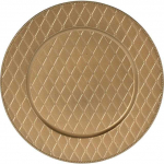 Home Styling Collection Gold Dekoratyvinis paklotas lėk&scaron;tei, &Oslash; 33 cm, matinis auksas