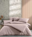 Riposo STONE WASHED medvilnės patalynės komplektas TAUPE