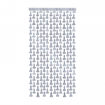 Little Genie Productions Glitterati Disco Sidabrinis Foil Party Curtains 2pcs 90x213cm Metallic Decor