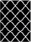 Dywan SKETCH - F343 juoda/kreminė koniczyna marokańska trellis