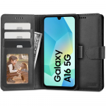 Samsung Galaxy A16 Tech-Protect Wallet dėklas jūsų telefonui juodos spalvos