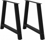 Kavos staliuko kojelės, A formos, 2 vnt., juoda, 90x(72-73)cm