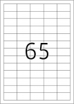 Lipnios etiketės College, A4, 38x21,2mm, 65 etiketės lape, 100 lapų, baltos spalvos