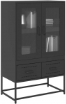 Komoda, juodos, 68x39x111,5 cm, plienas