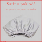 Satino paklodė su guma 100/140/160/180/200x200+20cm. - 180x200+20cm.