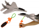 Lean Toys Pilkas putplasčio lėktuvas su timpa