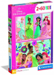 Clementoni Dėlionė 2x60 vnt. - Disney princesės