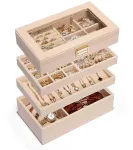 Troli rusvai gelsvas jewelry organizer