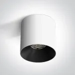Lubinis &scaron;viestuvas 25W LED cilindro formos pavir&scaron;inis &scaron;viestuvas, baltos/juodos sp., 3000K, 12125R/W/W