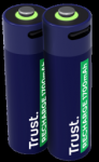 Baterijas Trust USB-C Rechargeable AA Batteries 2pack