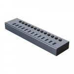 Orico BT2U3-13AB Hub 13x USB-A 3.0 with switches – pilka